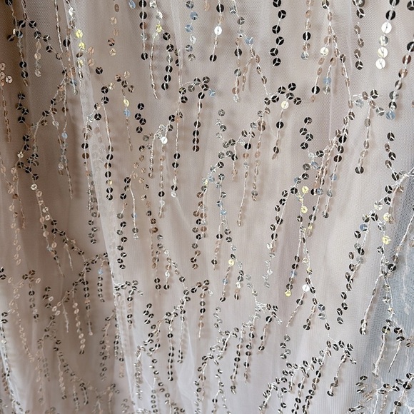 NWOT Pink Sequin Plus Size Long Sleeve Formal Gown - Picture 9 of 10